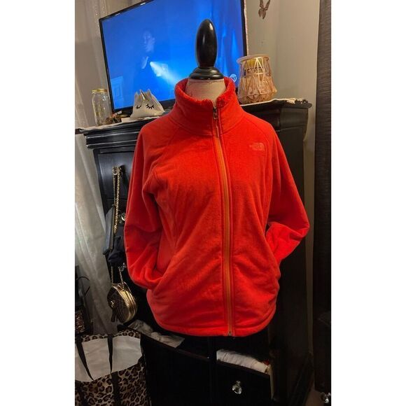northface helata full zip  fleece microfiber jacket w/fur accent sz medium - Picture 1 of 6